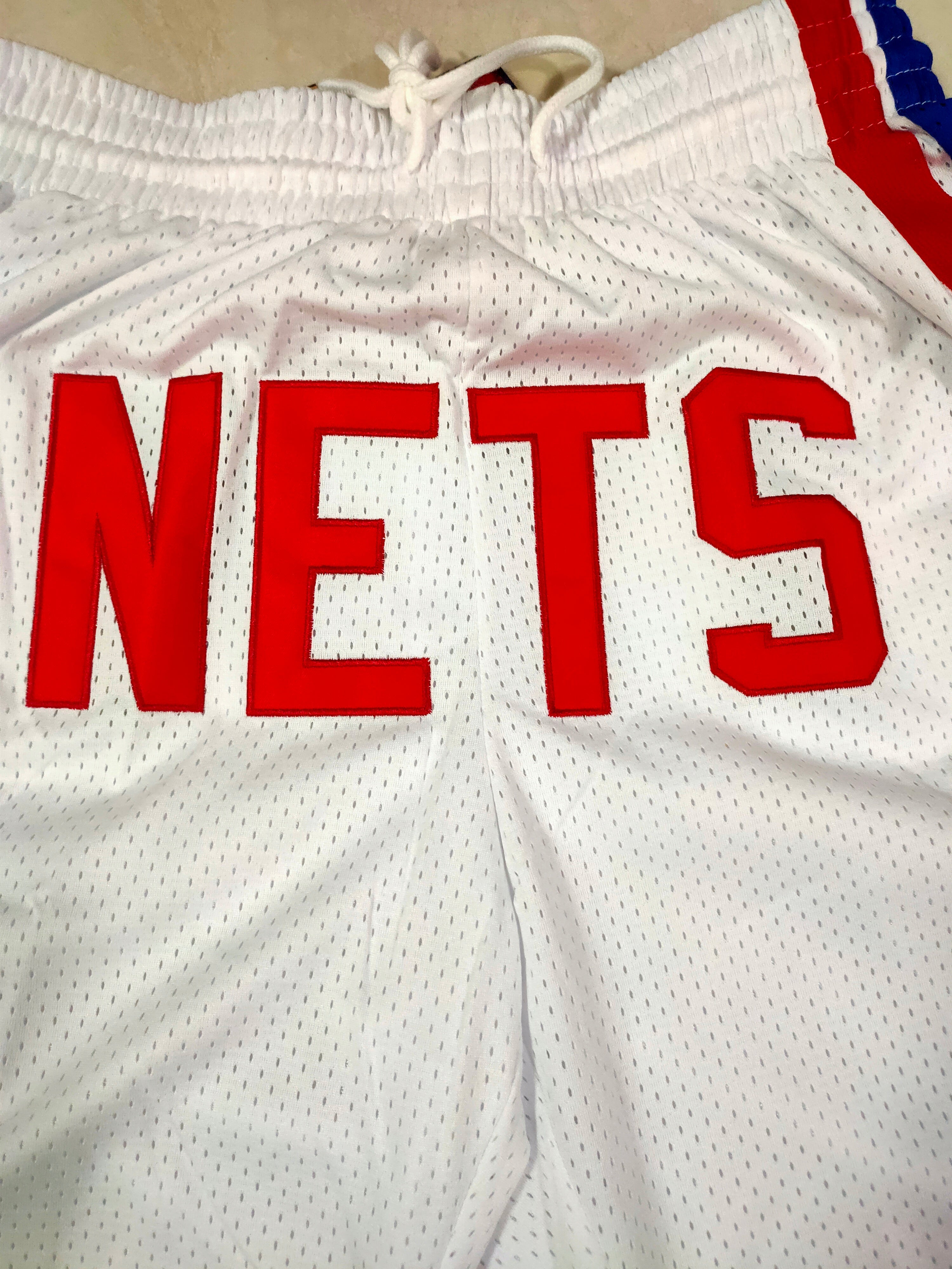 Brooklyn Nets White Juston Retro Pocket Shorts
