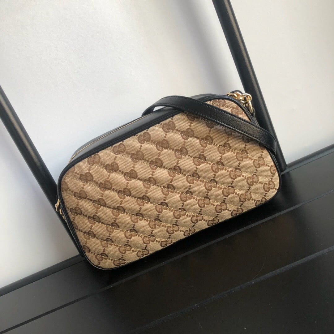 TOP GUCCI G*G Marmont Matelasse Bag - Ebony Black