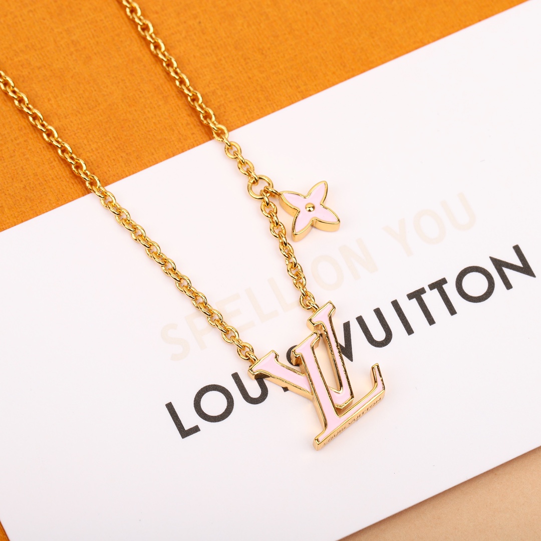 TOP Louis Vuitton LV Necklace - Gold