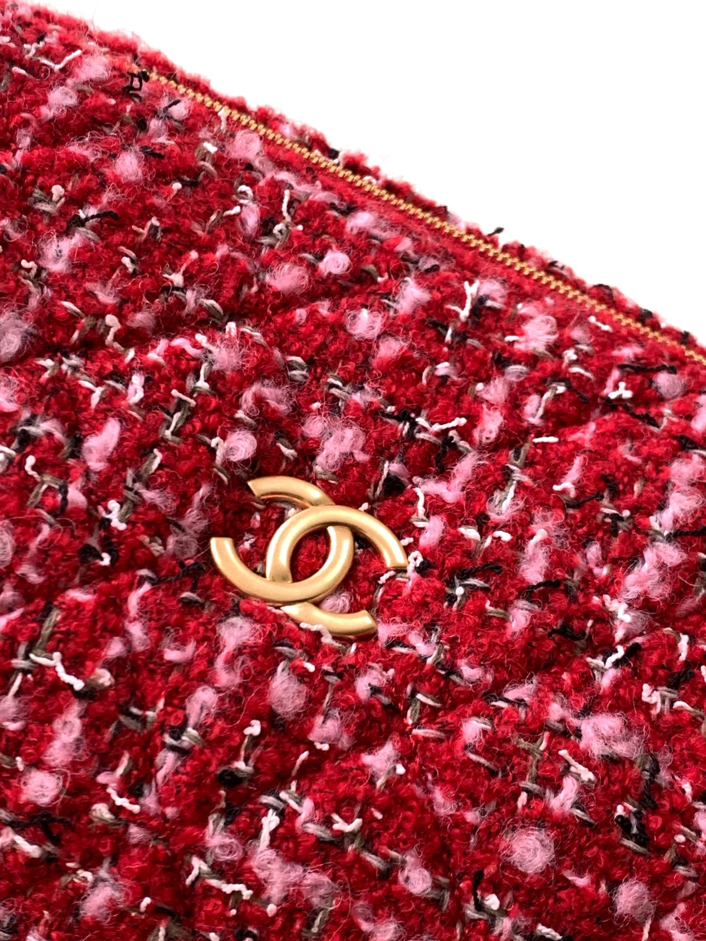 TOP CHANEL  Bowling Bag 15.5-24-11.5cm/18.5-27-13.5cm  - Red