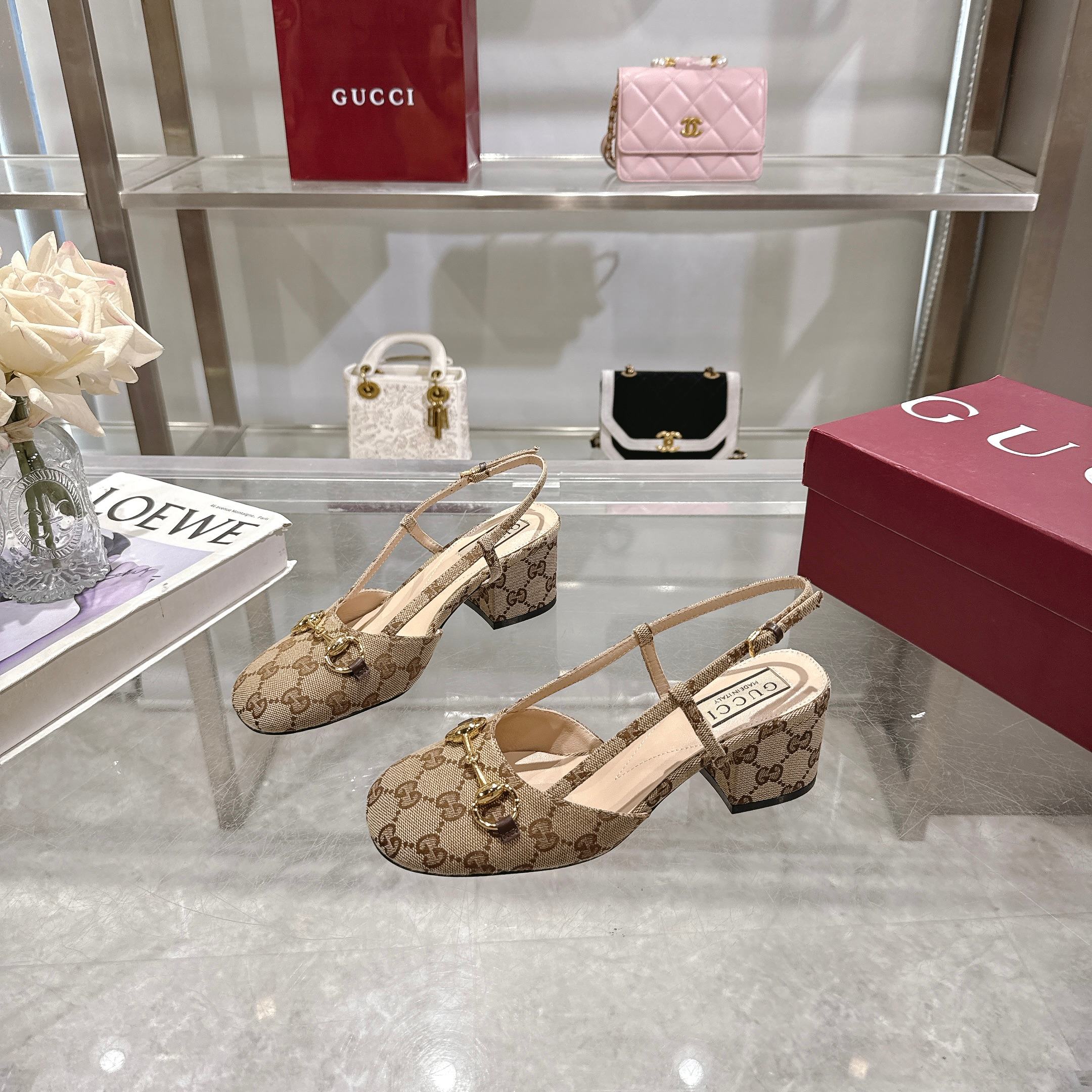 TOP GUCCI Mules - Brown