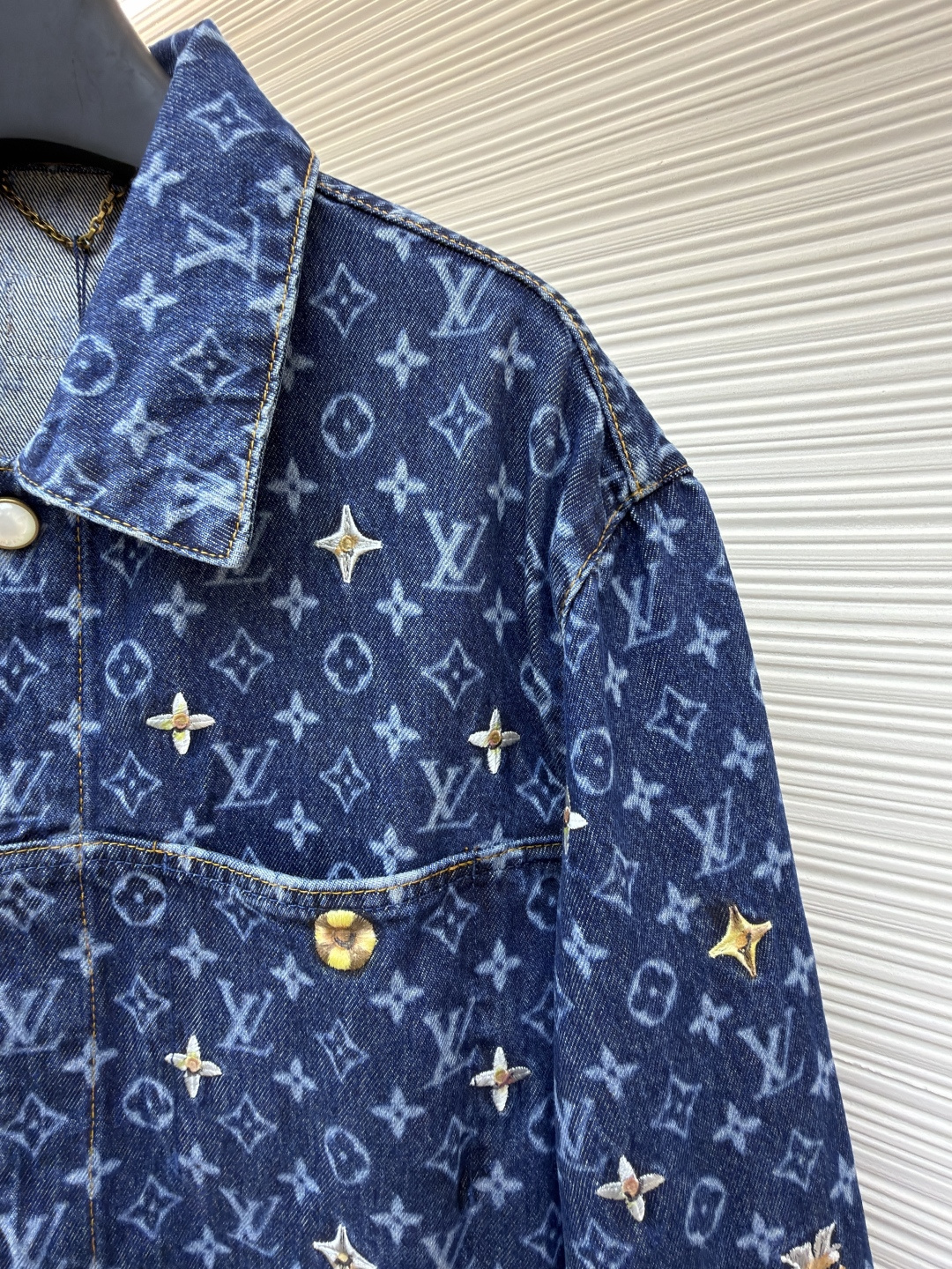LOUIS VUITTON 字母提花雏菊刺绣牛仔外套