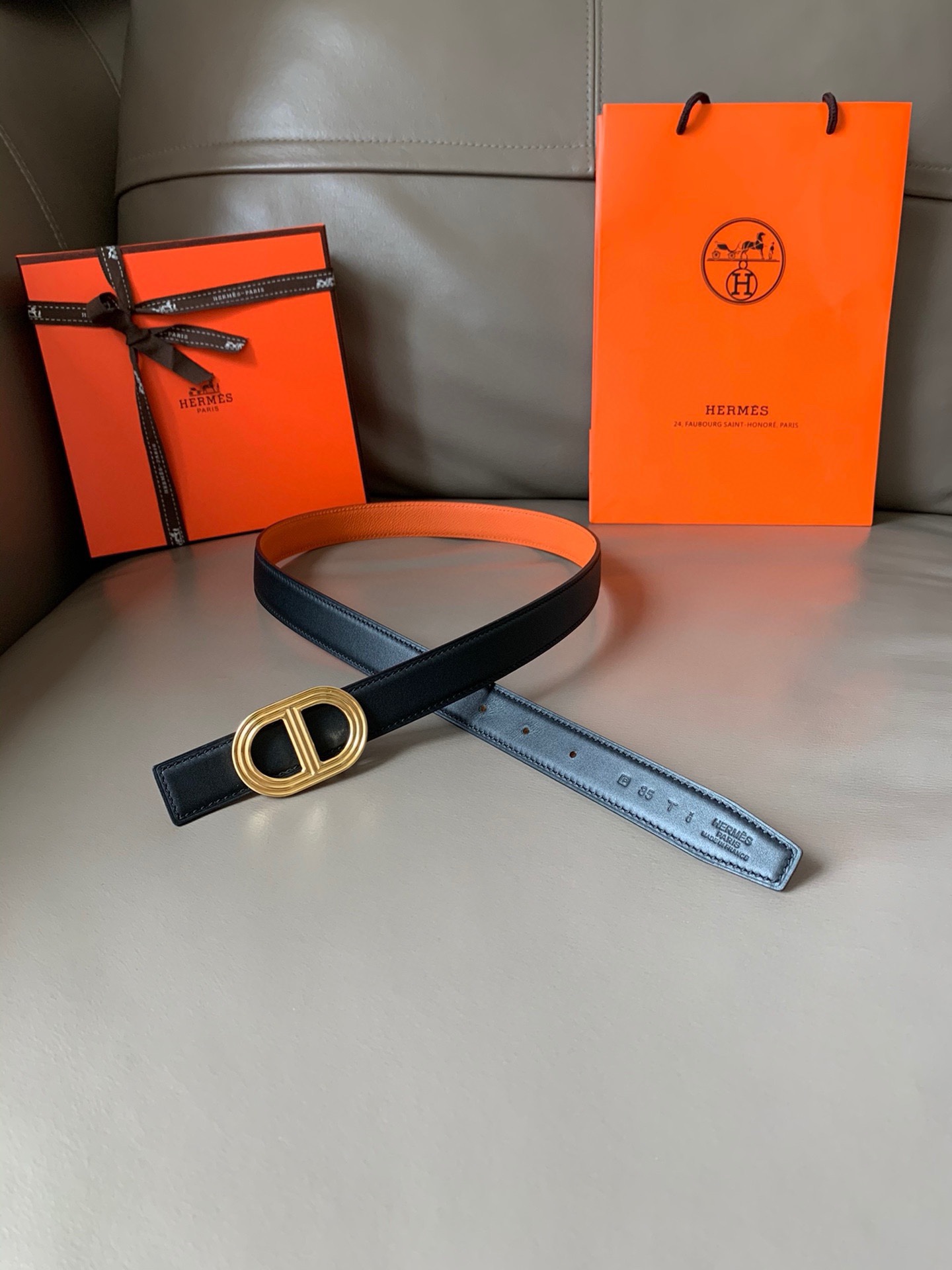 TOP HERMES Double Sided Waistband - 2.4CM