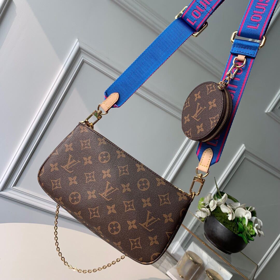 TOP Louis Vuitton LV LV Multi Pochette Accessories Monogram - BLUE