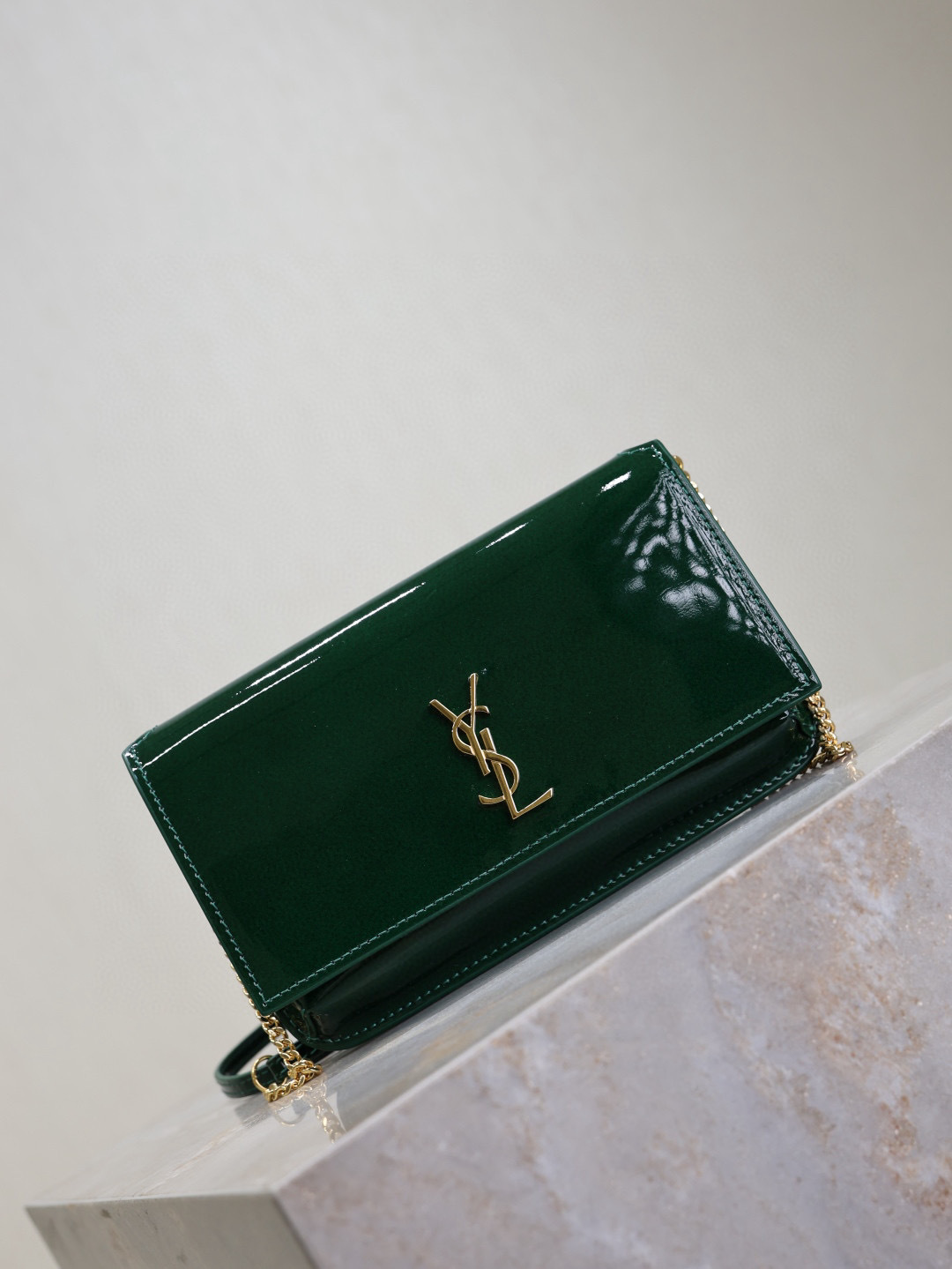 TOP Yves Saint Laurent YSL Kate Bag Green Patent Leather Bag18x11x2cm - Green