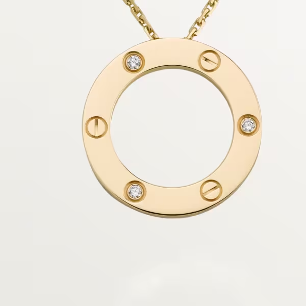 TOP Cartier Love Diamond Necklace - Gold