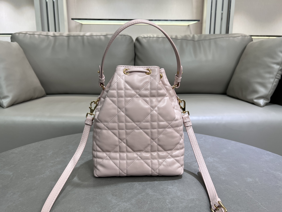 TOP Christian Dior Caro Backpack 20cm*24cm*9cm -Pink