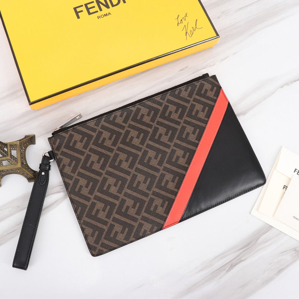 FENDI Printed Canvas Clutch (Replica)