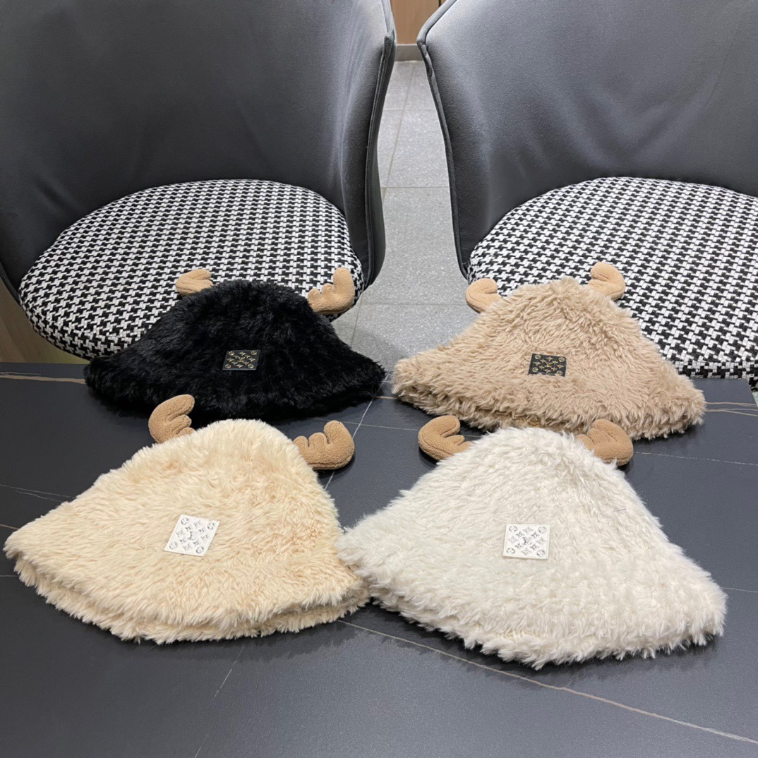 TOP Louis Vuitton LV Fluffy Fisherman's Hat - 4 Colors