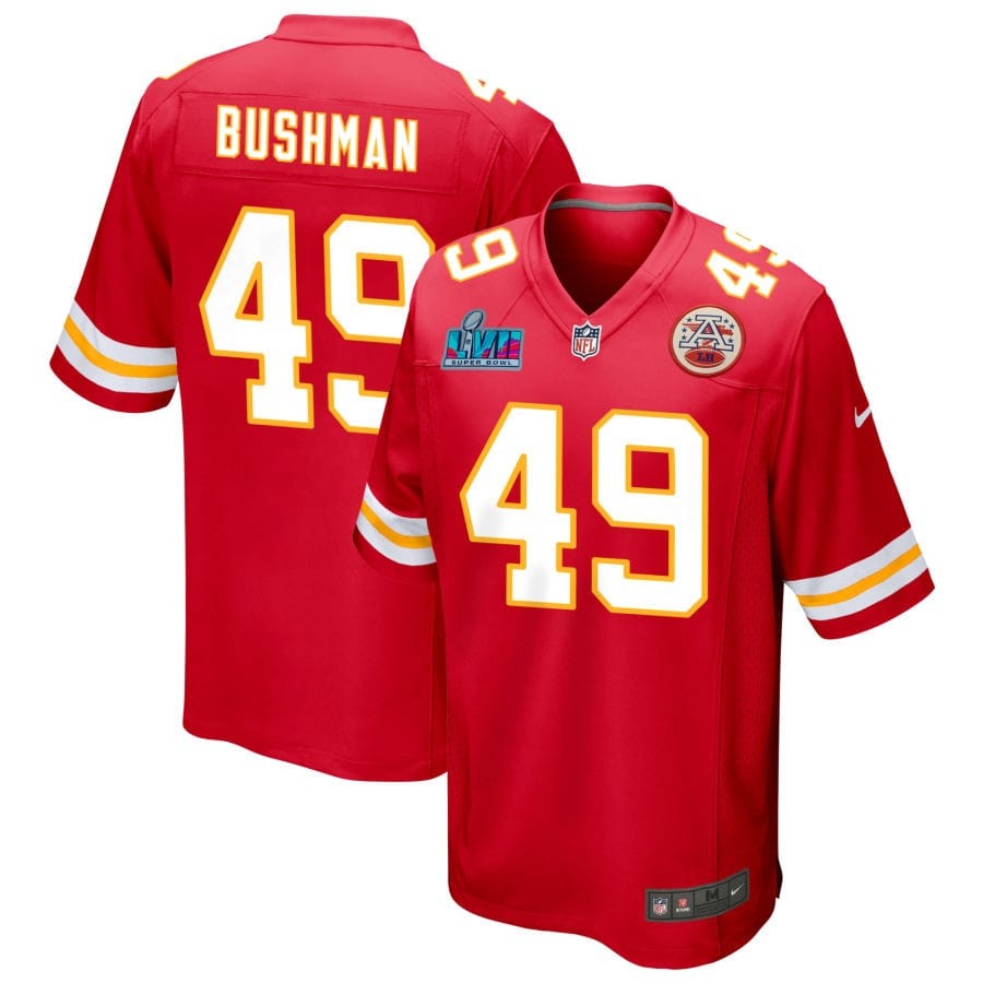 Matt Bushman Kansas City Chiefs  Super Bowl LVII Game Jersey - Red