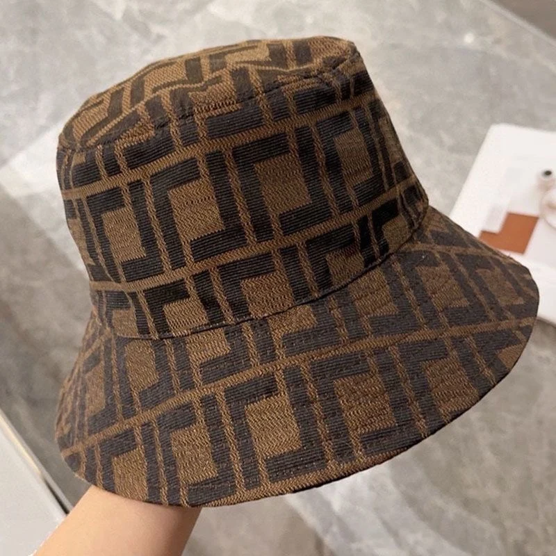 AAACAT Geometric Jacquard Printed Bucket Hat Women Vintage Full Print Fisherman Hat Outdoor Sun Hat