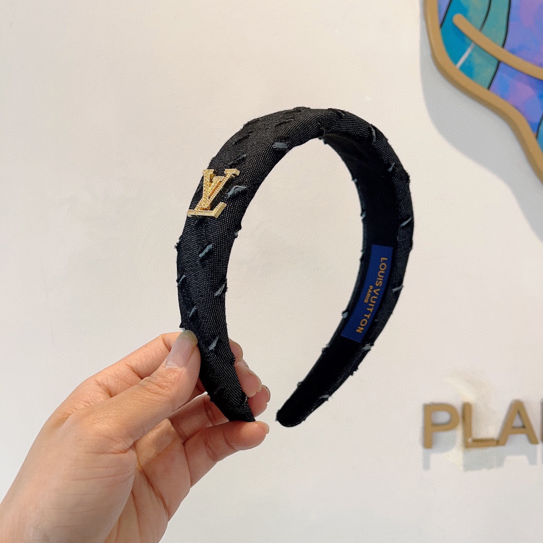 TOP Louis Vuitton LV Denim Headbands - 2 Colors