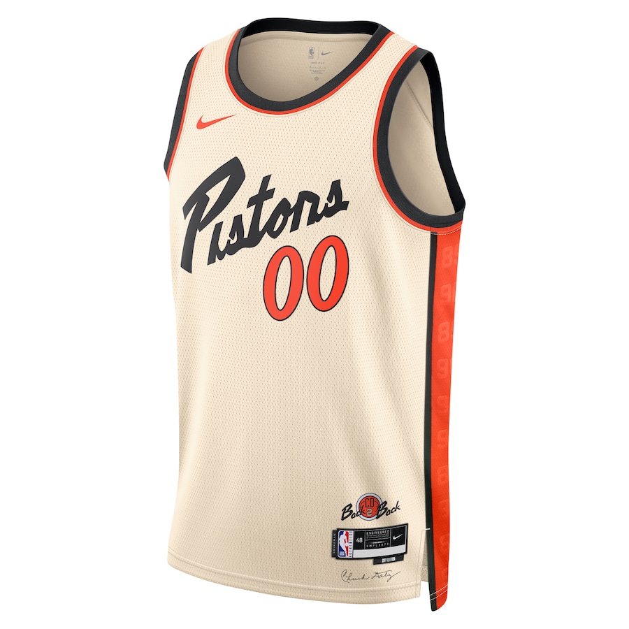 Unisex Detroit Pistons  White 2024/25 Custom Swingman Jersey - City Edition