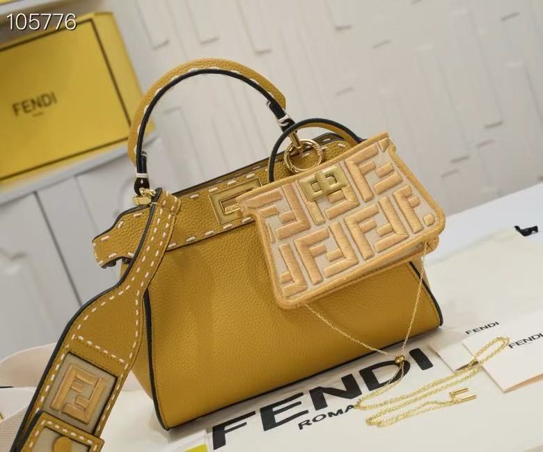 TOP FENDI Peekaboo small Handbag 23x18x11cm - Five Colors