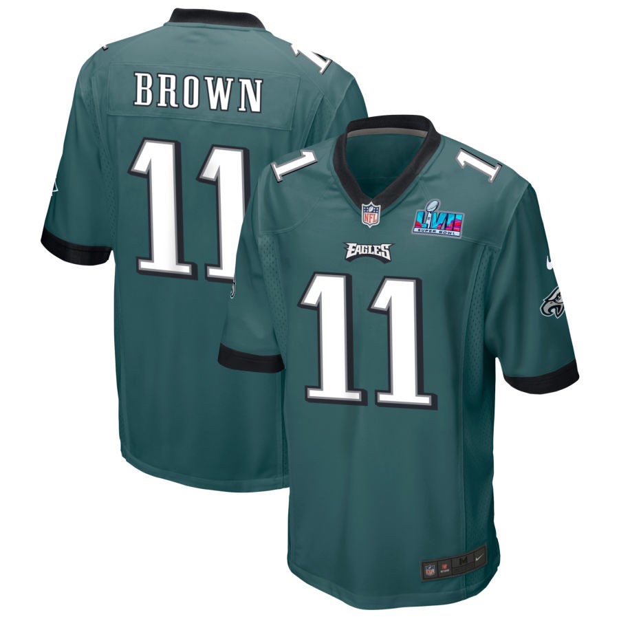 A.J. Brown Philadelphia Eagles  Super Bowl LVII Game Jersey - Midnight Green