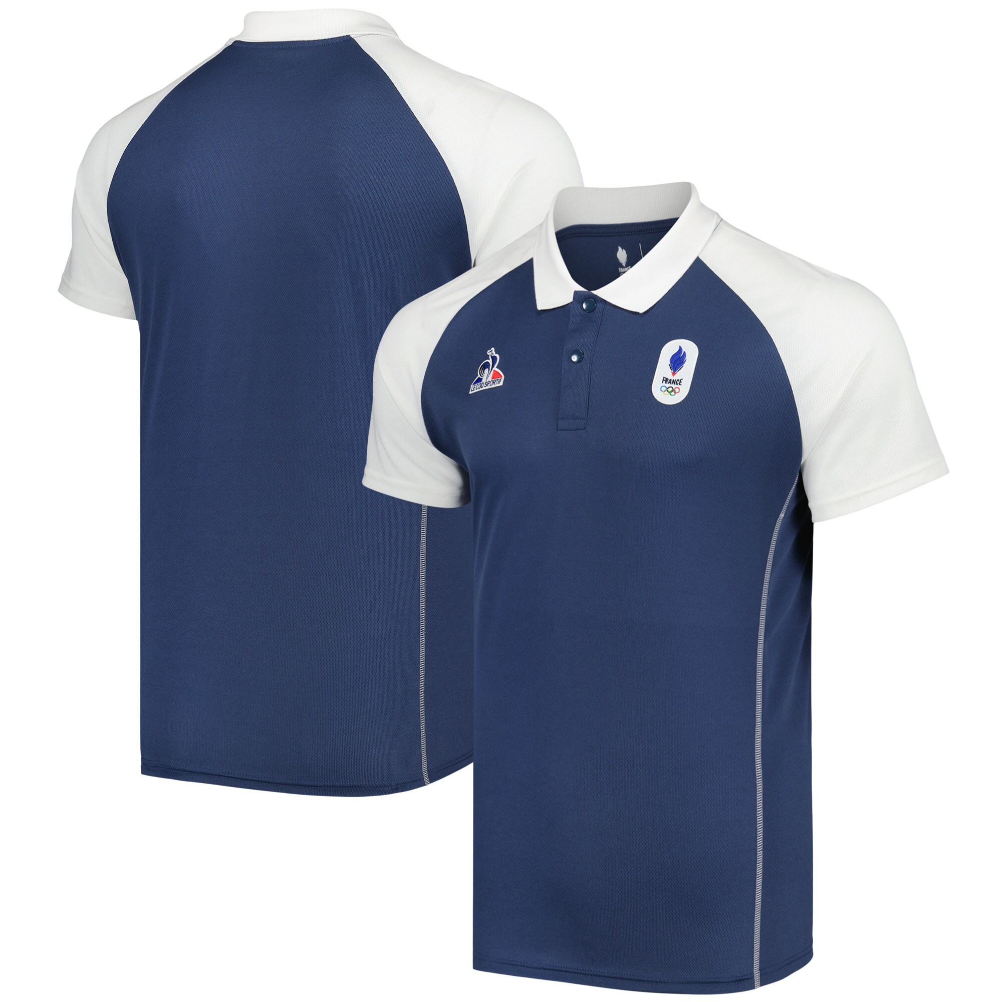Paris 2024 Olympics Le Coq Sportif Team France Olympic Village Polo - Navy