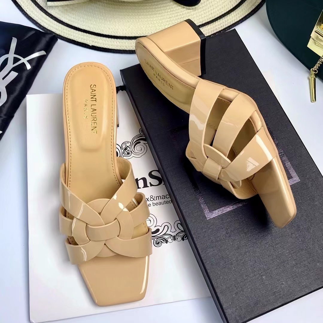 YSL Saint Laurent Nu Pieds Thick Heeled Shoes (Replica)