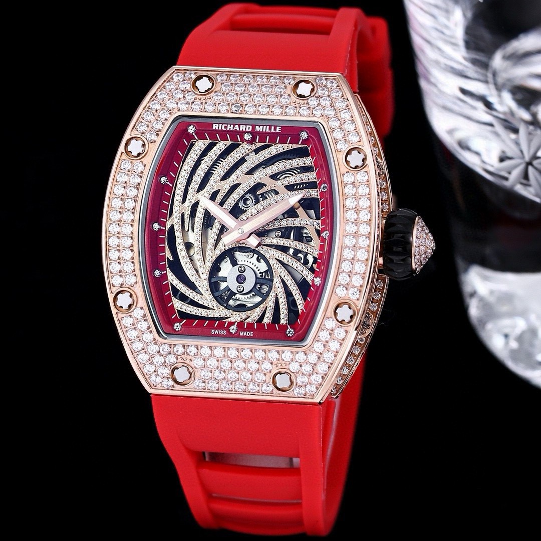 TOP Richard Mille RM51-02 Watch Strap- Red