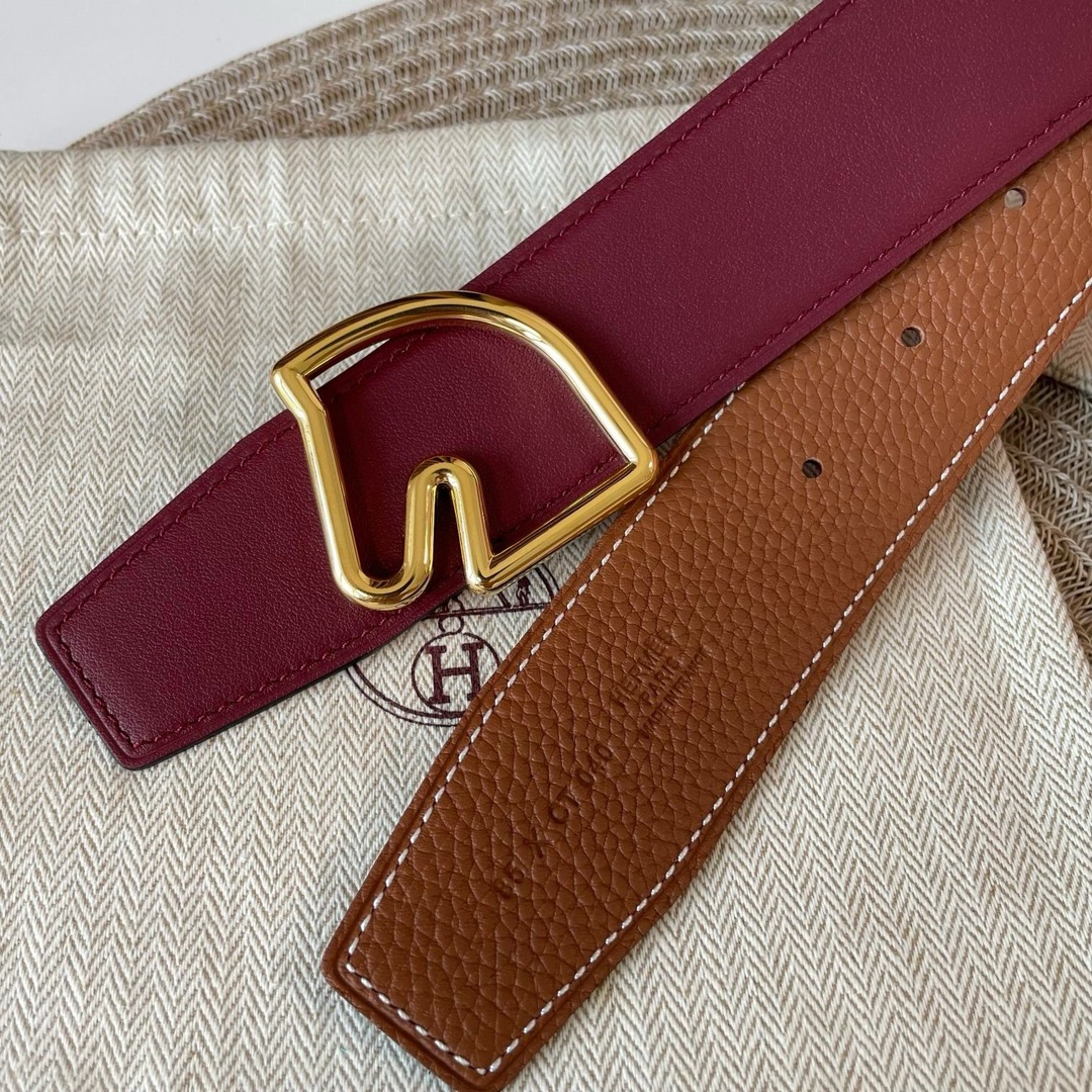 TOP HERMES Double Sided Waistband - 3.8CM