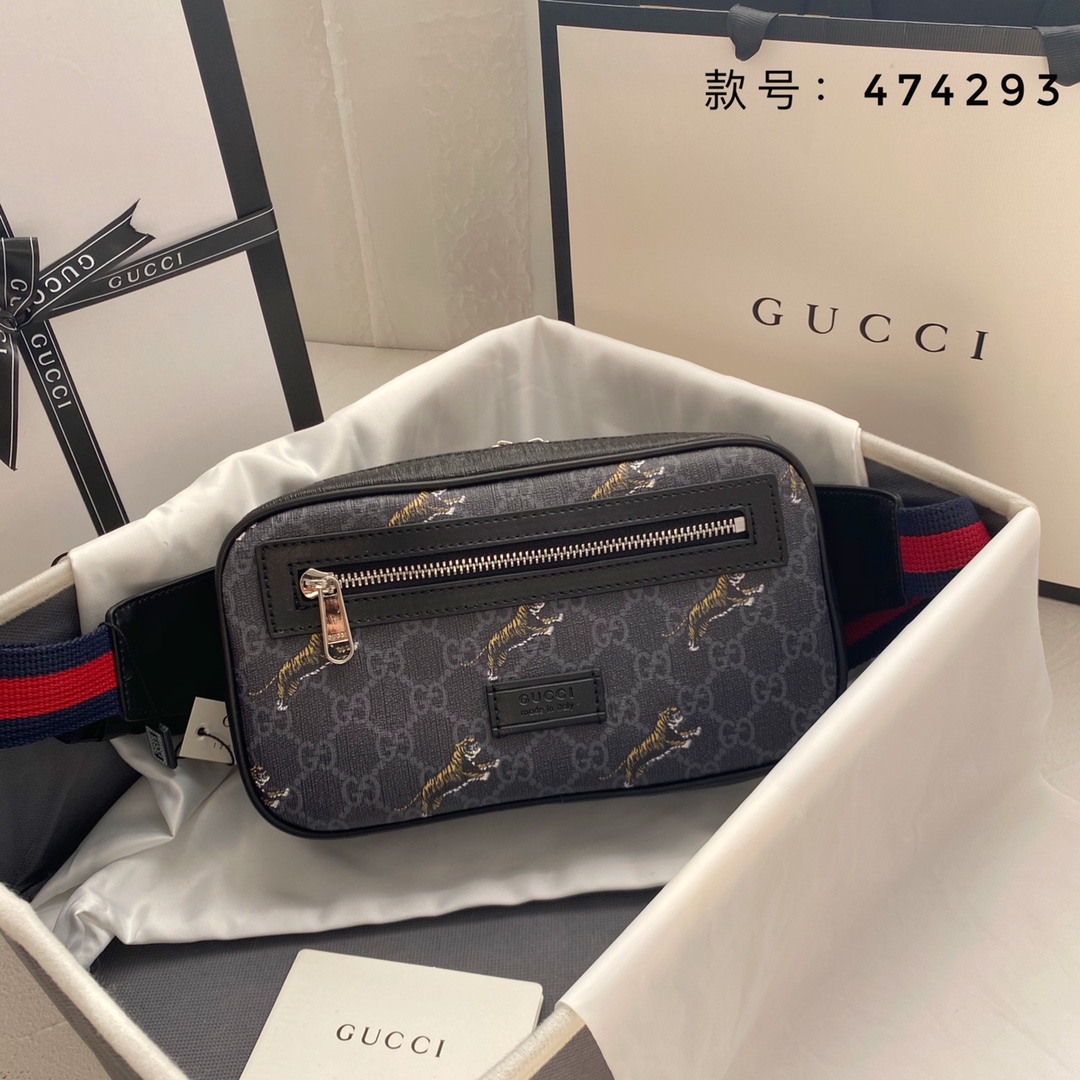 Gucci Canvas & Leather Waist bag(Replica)