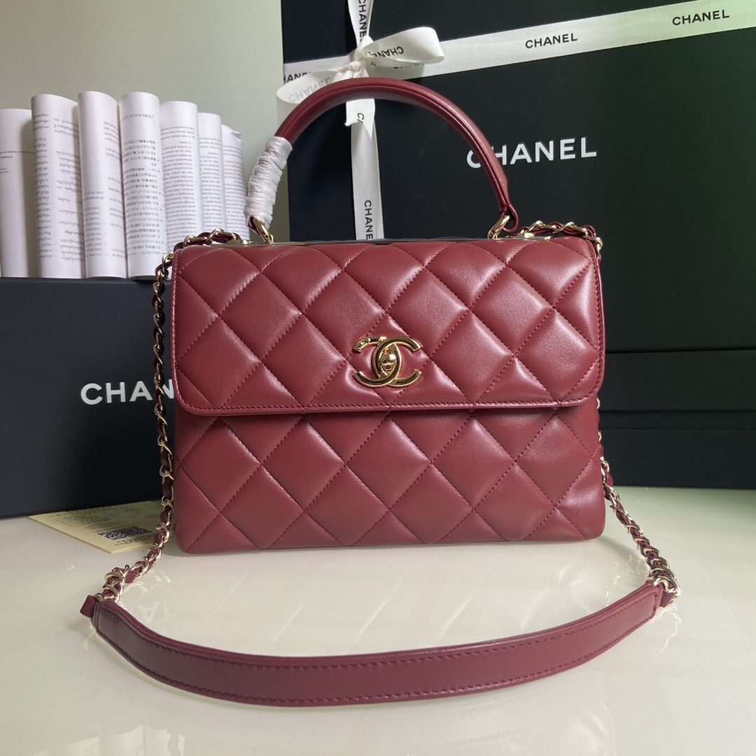 TOP CHANEL Trendy CC Handle Bag 25×12×17CM - 2 Colors&GHW