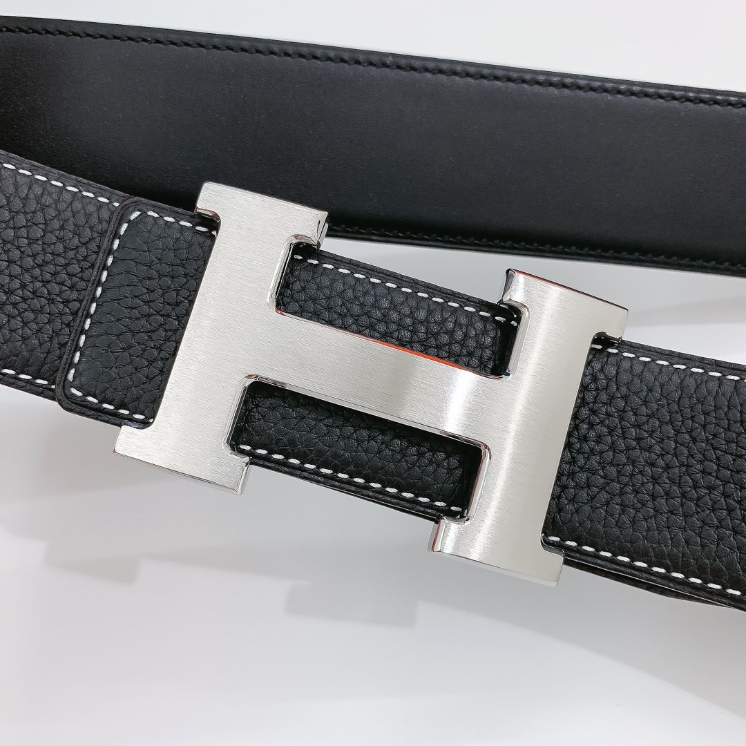Hermès H Belt Buckle & Reversible Black For Women, Women Belt 380MM