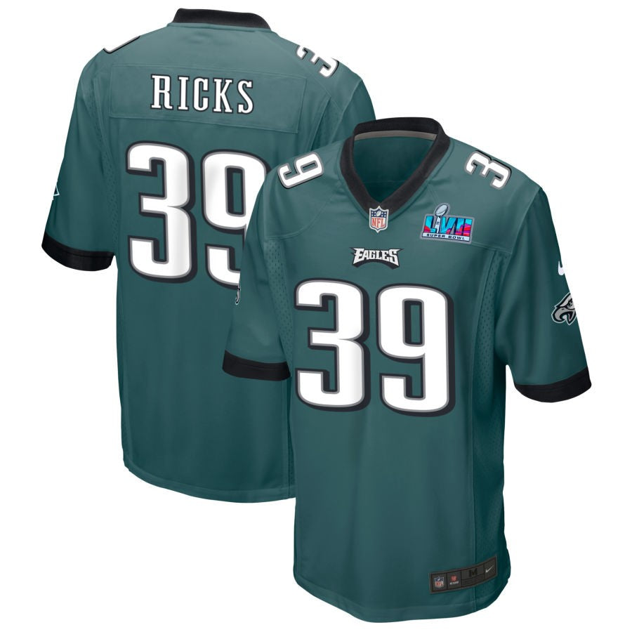 Eli Ricks Philadelphia Eagles  Super Bowl LVII Game Jersey - Midnight Green