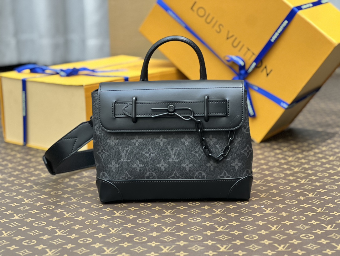 TOP Louis Vuitton LV Monogram Steamer PM M46953 Bag 25 x 19 x 8 cm - Black