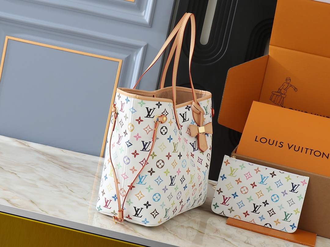 TOP Louis Vuitton LV Neverful Bag 31x28x14cm - White