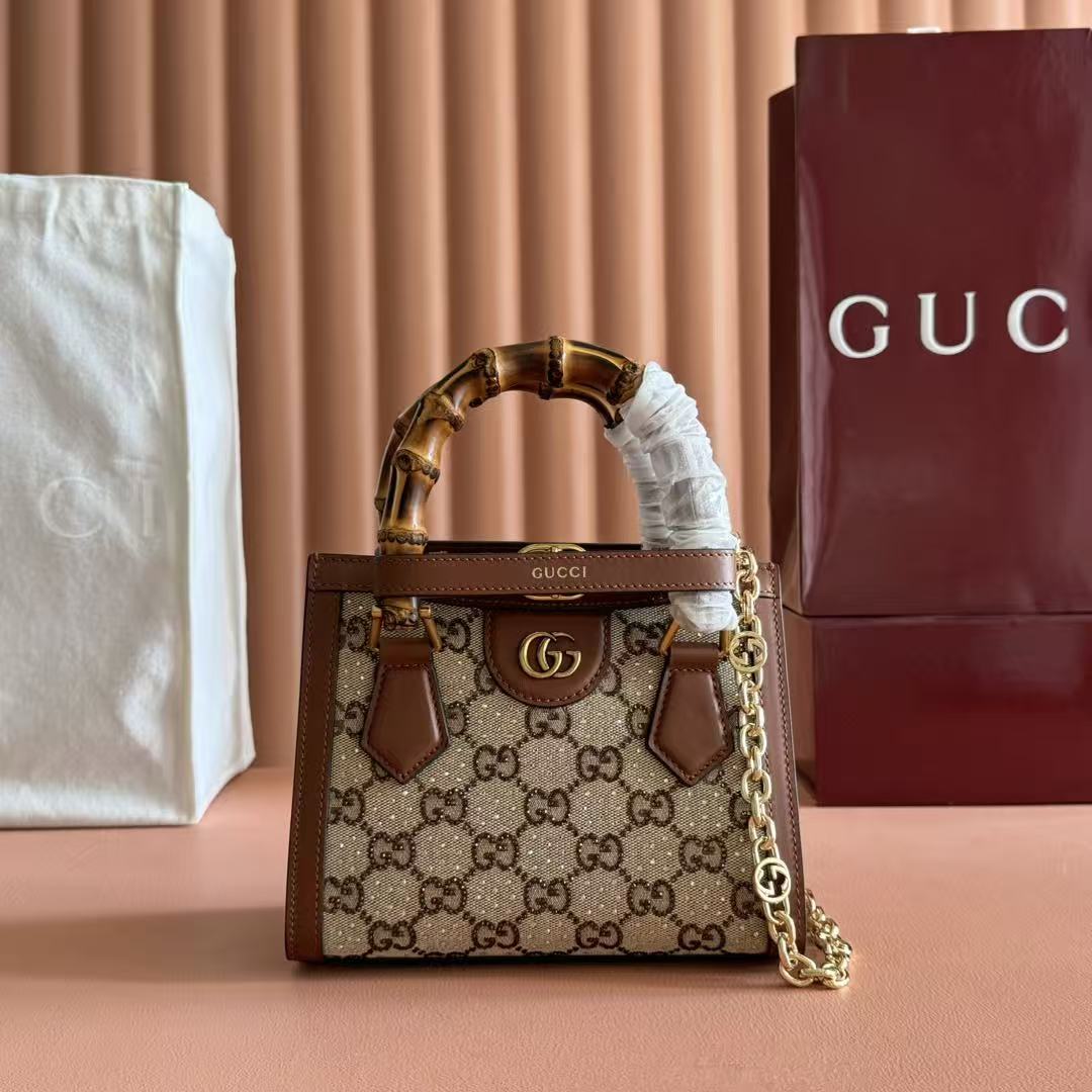 Gucci Diana crystals small tote bag (10A Mirror Version)