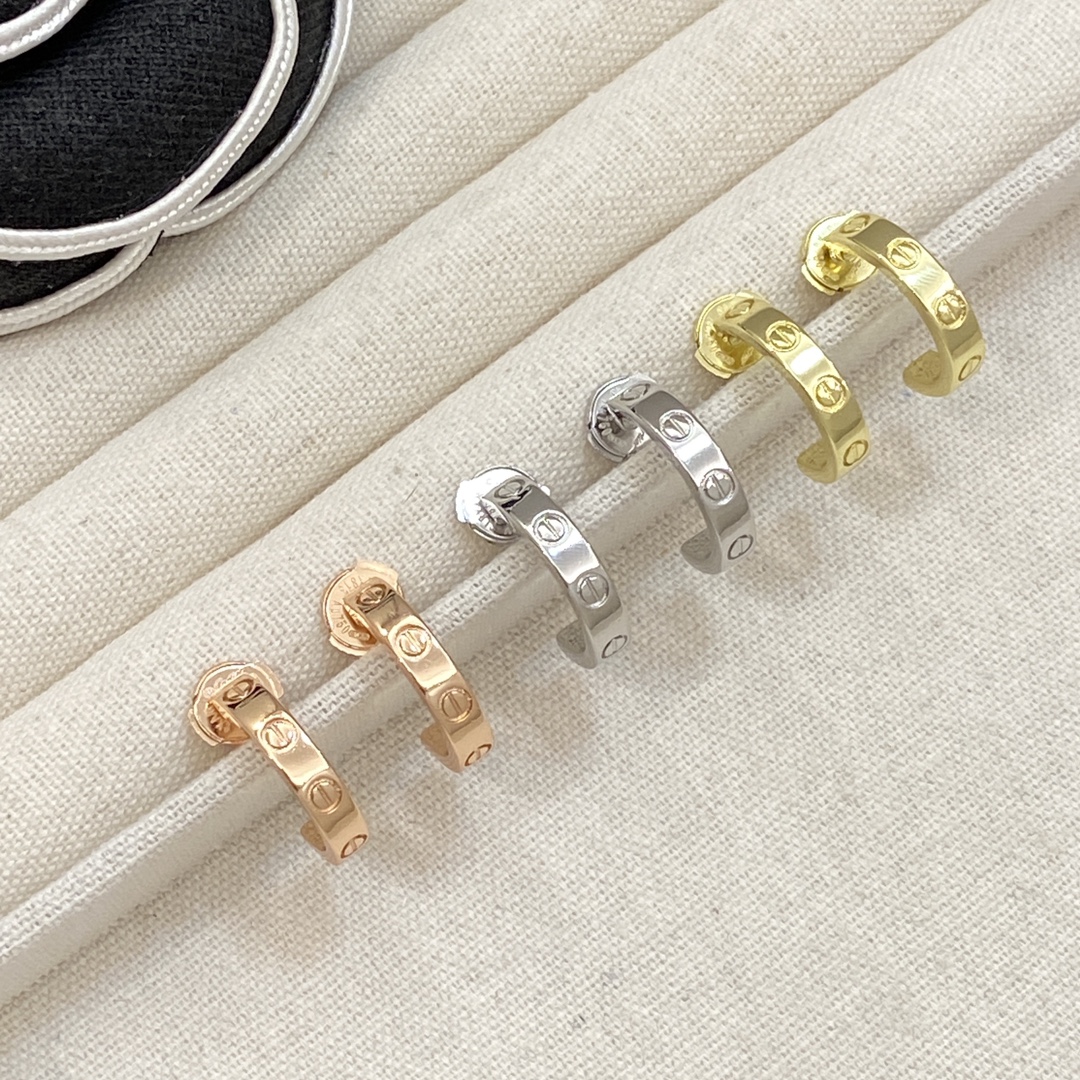 TOP Cartier Round Earrings - 3 Color