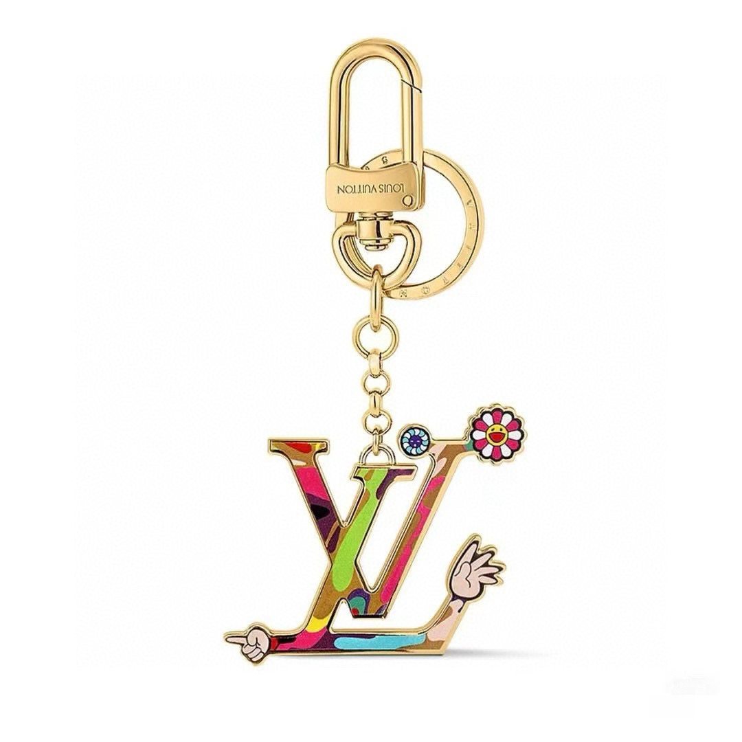 TOP Louis Vuitton LV ×TM Iconic Supertlat Key Chain  - Gold