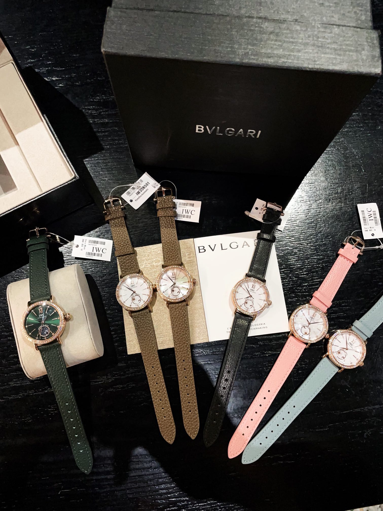 TOP IWC 34mm Watch with Diamonds - 6 Colors