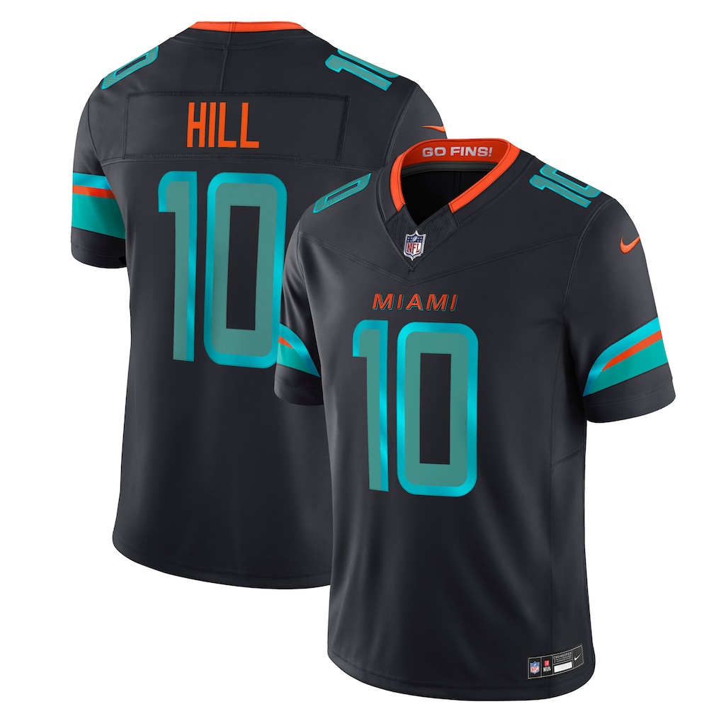 Men's Tyreek Hill Pitch Blue Miami Dolphins 2025 Rivalries Collection Limited Jersey