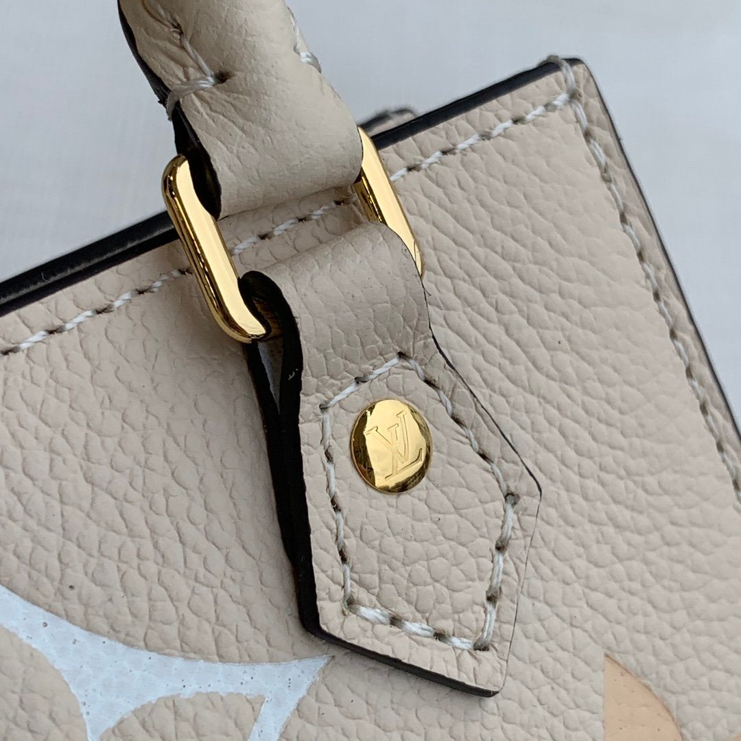 TOP Louis Vuitton LV £V Petit Sac Plat Bag By The Pool 20/21/10cm- Cream & Orange