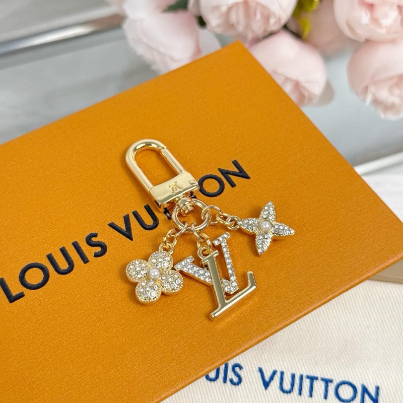 TOP Louis Vuitton LV Keychain - Gold