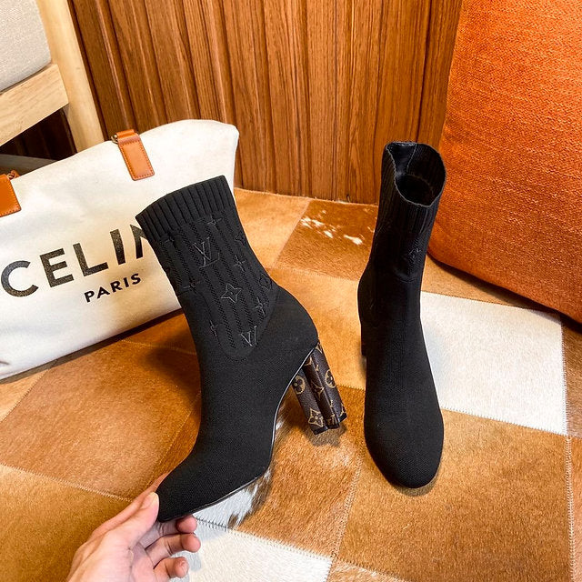 TOP Louis Vuitton LV L*V Silhouette Ankle Boots - Black