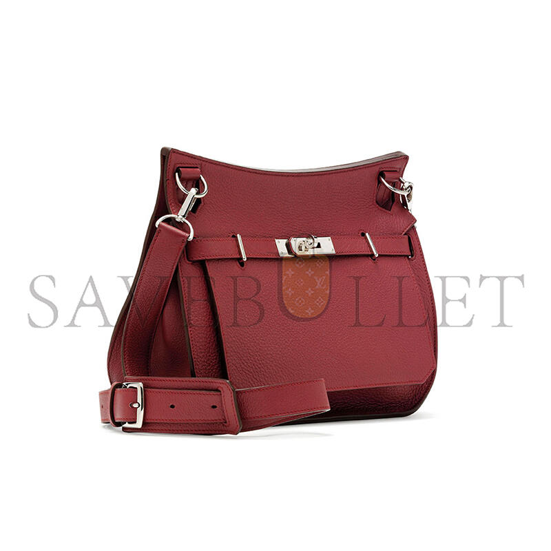 HERMÈS MASTER A BOIS DE ROSE LEATHER JYPSIERE BAG (28*22*12cm)
