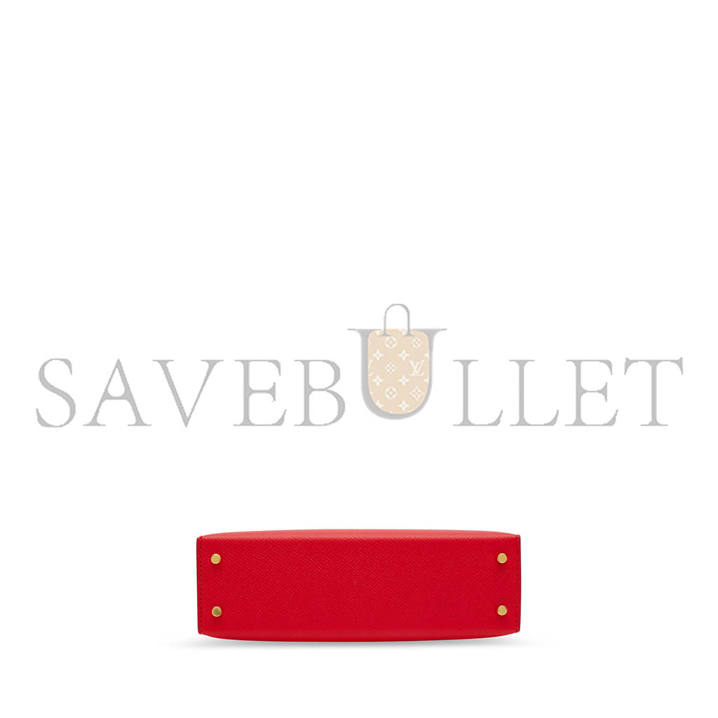 HERMÈS MINI KELLY II EPSOM HEART RED GOLD BUCKLE (19*12*5.5cm)