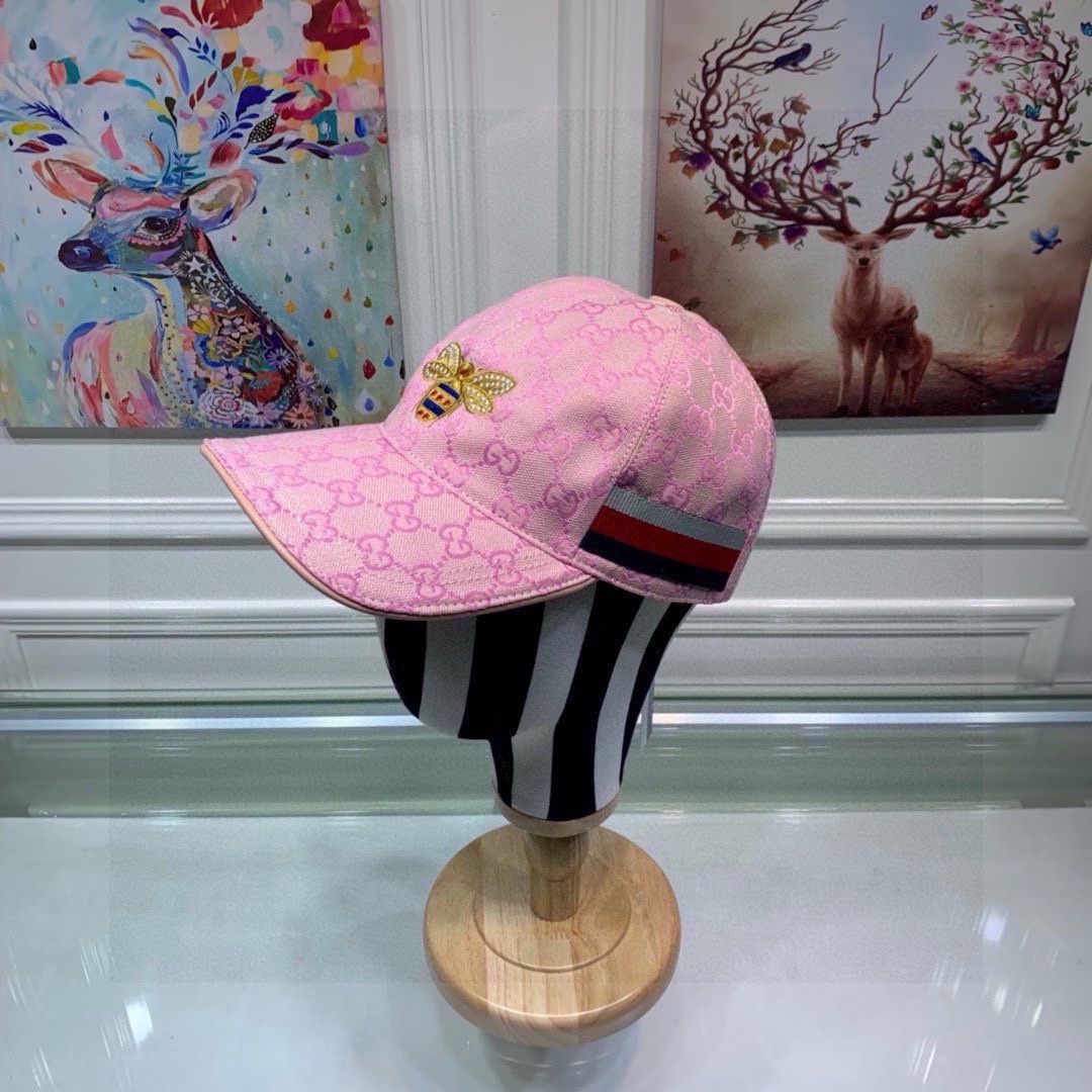 TOP GUCCI Embroidered Bee Baseball Caps - 3 Colors