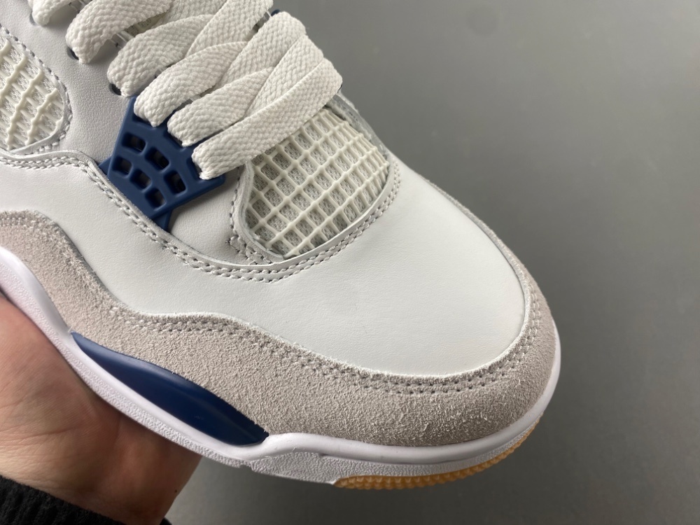 Air Jordan 4 White, Blue, Gray