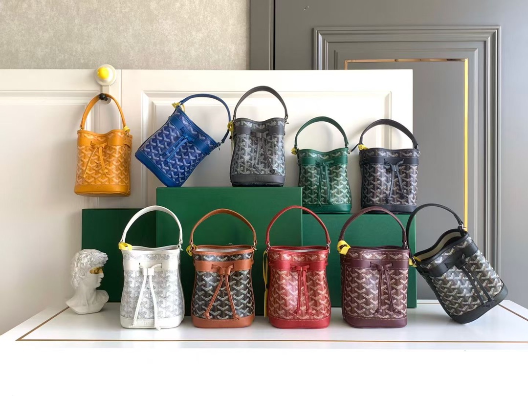 TOP Goyard Petit Flot Bucket Bag 12x10x17.5 cm - 10 Color