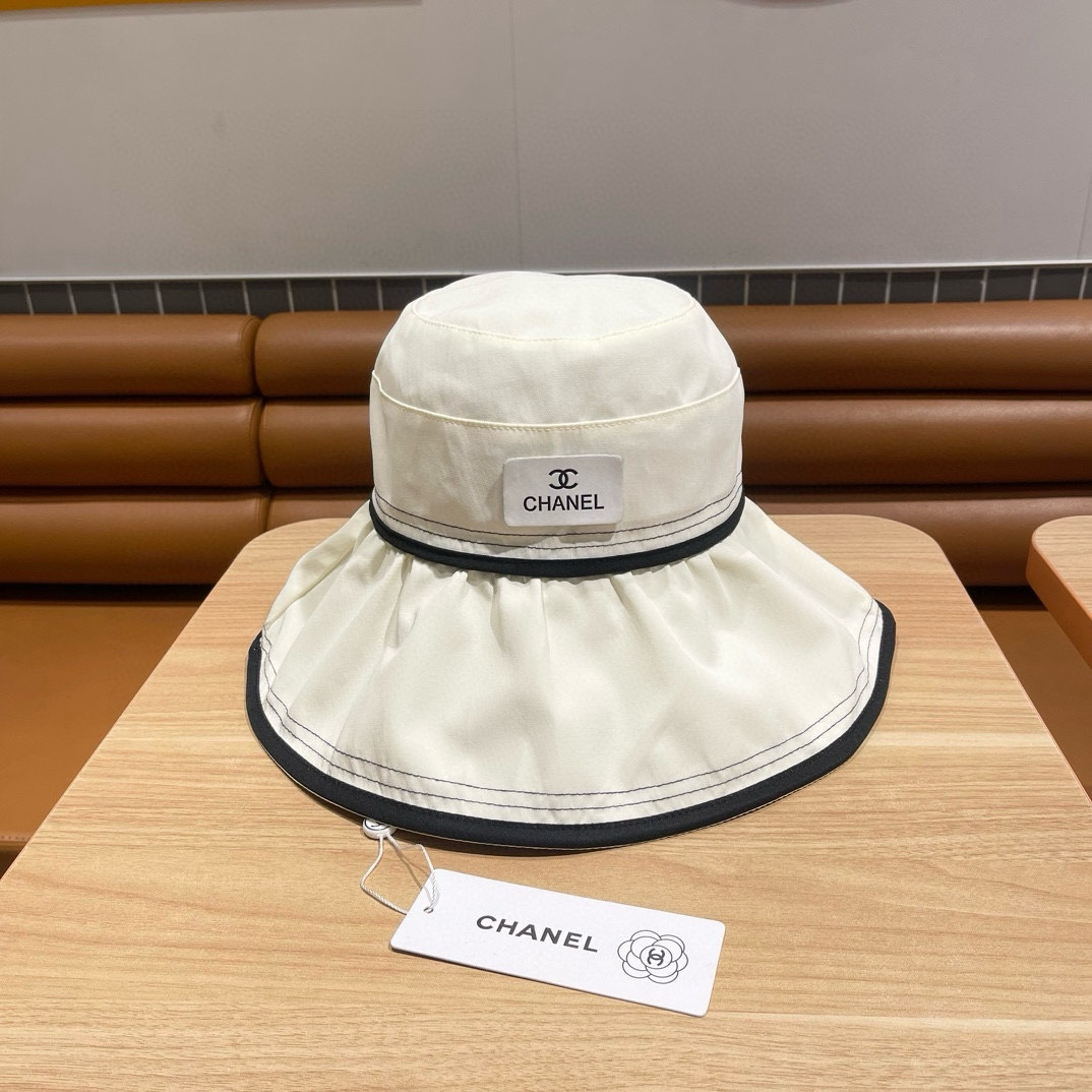 Chanel Big Hat Full Face UV Protection Fisherman's Hat Sunhat （Replica）