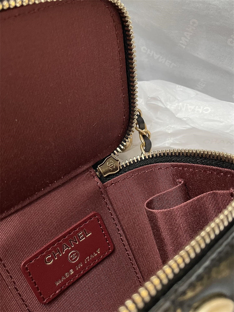 TOP CHANEL Mini Vanity Case Perfect Fit Bag - Black