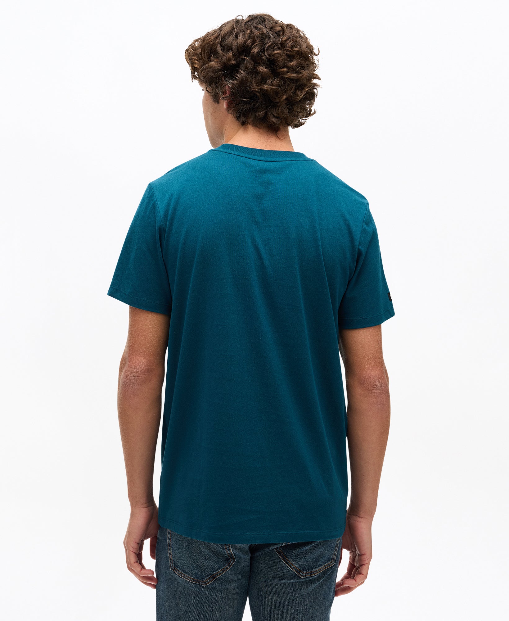 Tattoo Script Graphic Tee | Deep Marine Green