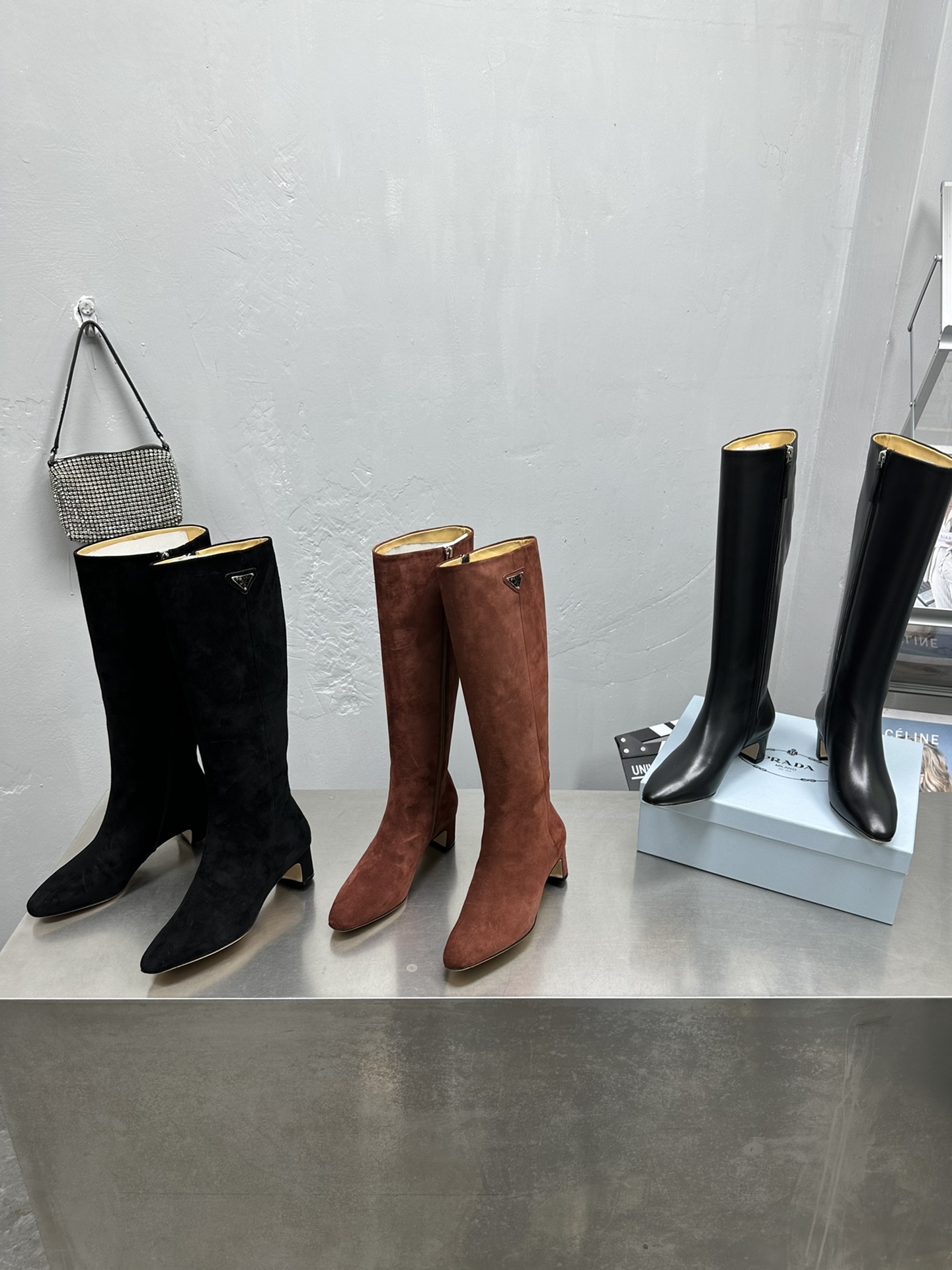 TOP PRADA Cowhide Side Zippered Boots - 3 Colors
