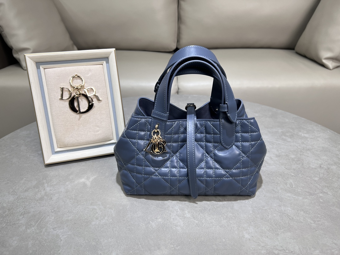 TOP Christian Dior Dior Toujours Handbag Cowhide 23*15*15 cm/28.5*21.5*17cm - 5 Colour