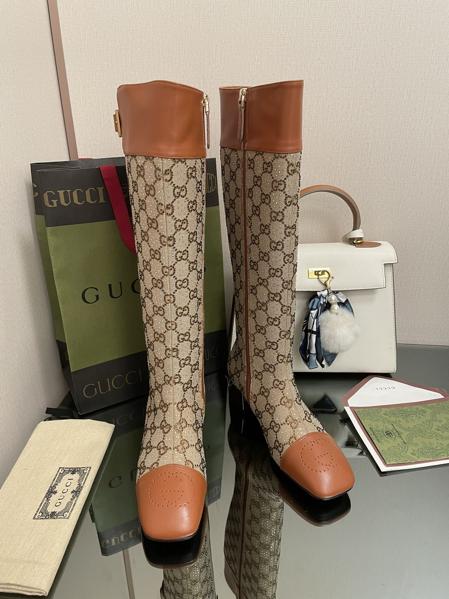 TOP GUCCI Belt Buckle Boots - 4.5CM - 5 Colors