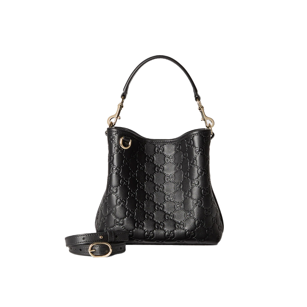 Gucci GG Emblem small bucket bag (10A Mirror Version)