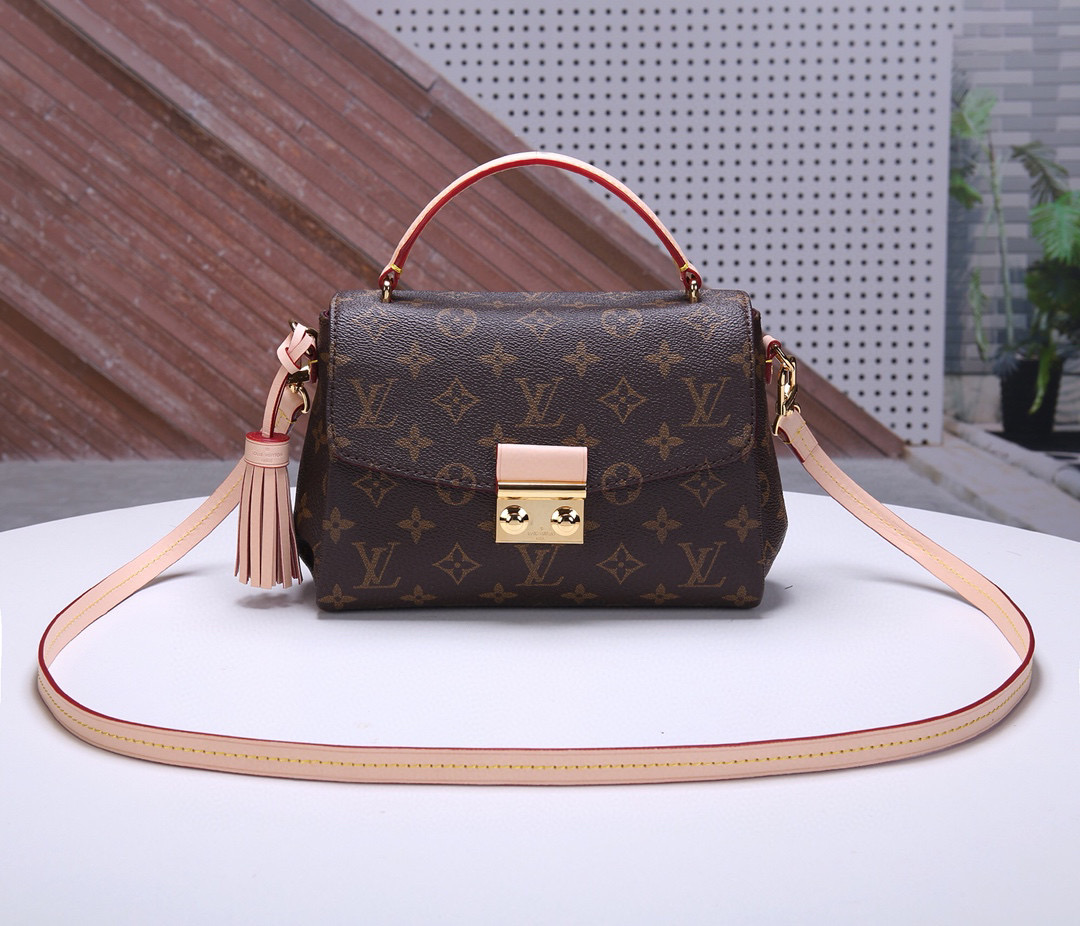 TOP Louis Vuitton LV £V Croisette Bag Monogram 25x17x9.5cm